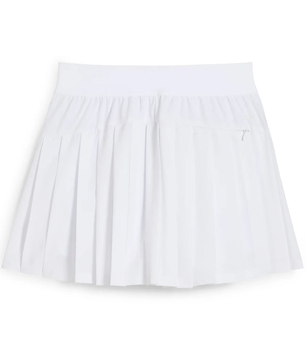 Puma Haute Womens Golf Skirt in White Glow back view