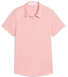 Puma Pique Accent Womens Golf Polo Shirt in Pink Fruit - front view