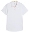 Puma Pique Accent Womens Golf Polo Shirt in White Glow - front view