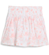 Puma Womens Sandy Printed Golf Skirt in Pink Fruit, a pink floral toile with subtle cats - front view