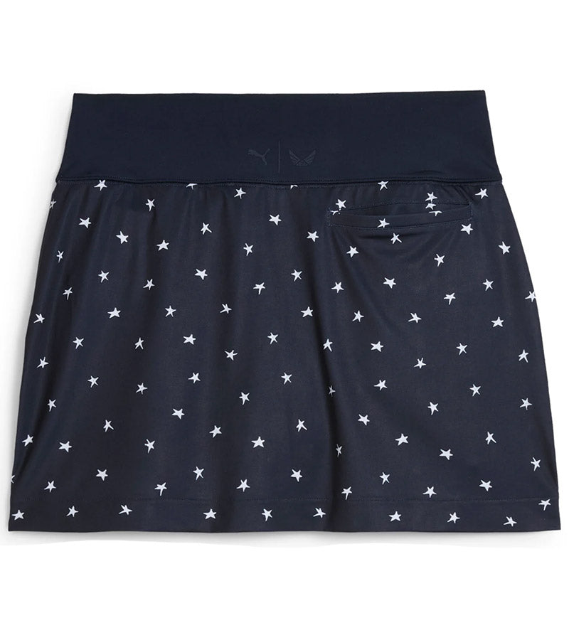 Puma Volition Dancing Stars Golf Skirt in Deep Navy - back