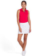 Puma Volition Dancing Stars Golf Skirt in White Glow - model front view