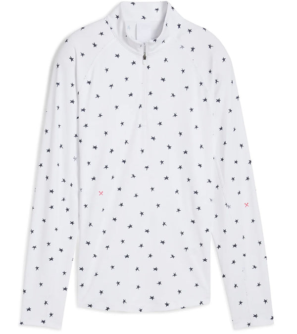 Puma Volition YouV Star Womens Golf Quarter Zip in White Glow- front