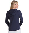 Puma YouV Brrr Women’s Golf Hoodie in Deep Navy - partial model back view