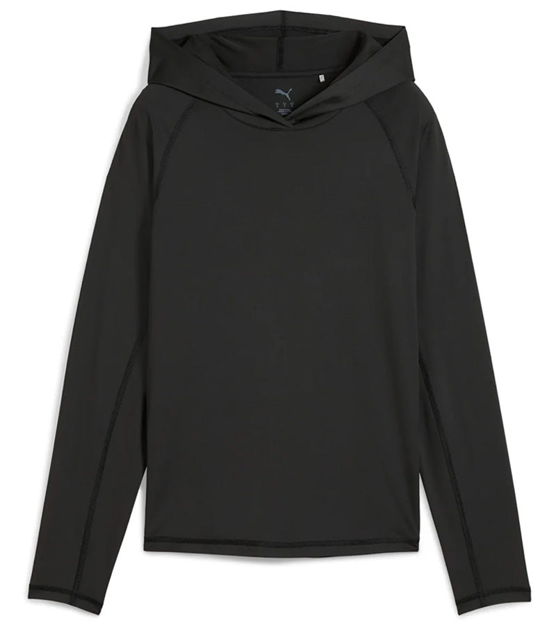 Puma YouV Brrr Women’s Golf Hoodie in Puma Black- front view