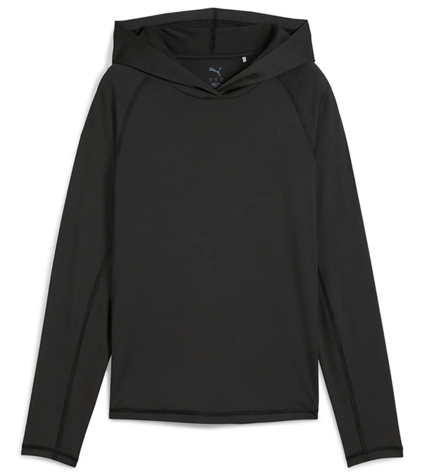 Puma YouV Brrr Women’s Golf Hoodie in Puma Black- front view