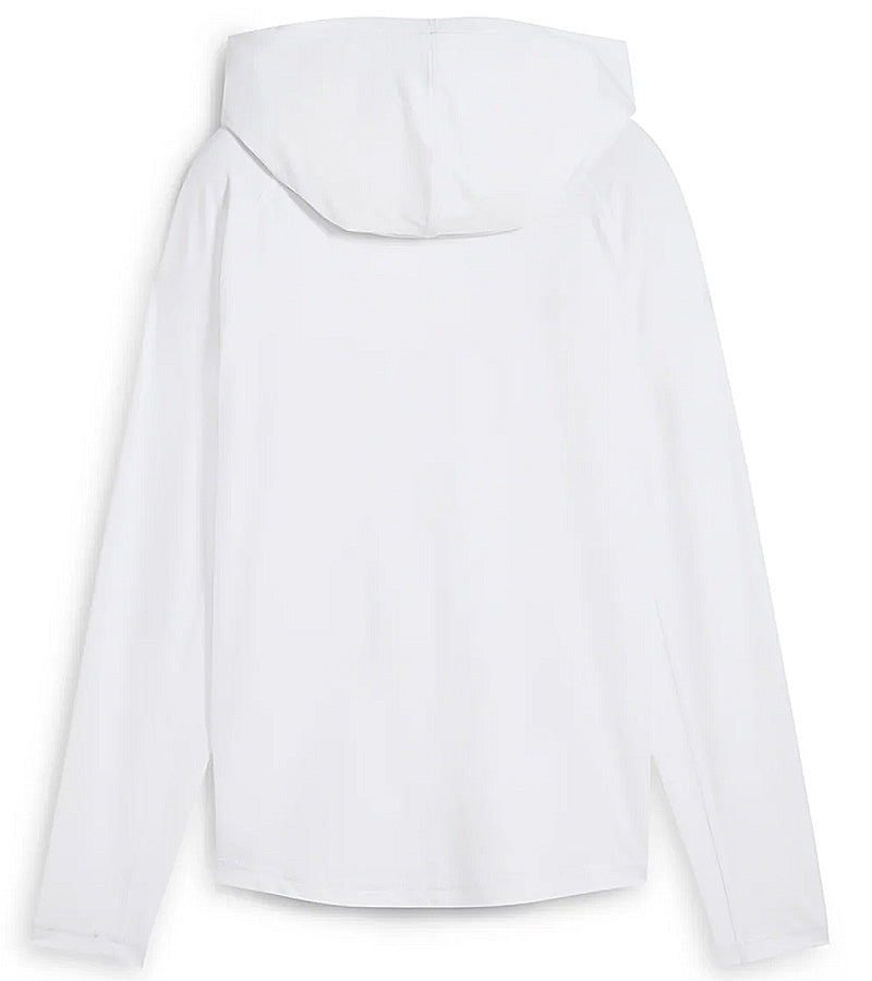 Puma YouV Brrr Womens Golf Hoodie in White Glow front view