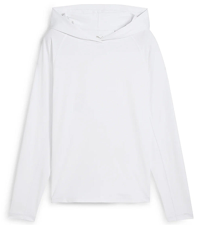 Puma YouV Brrr Women’s Golf Hoodie in White Glow-front view