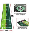 Saplize Two Speed Golf Putting Mat with dimensions 10ft x 20inches