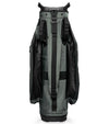 Sunday Golf The Big Rig Golf Cart Bag in Midnight Green– deep greenish base with black accent details - back view with padded strap