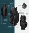 Sunday Golf The Big Rig S-Class Golf Cart Bag-Black Vegan Leather