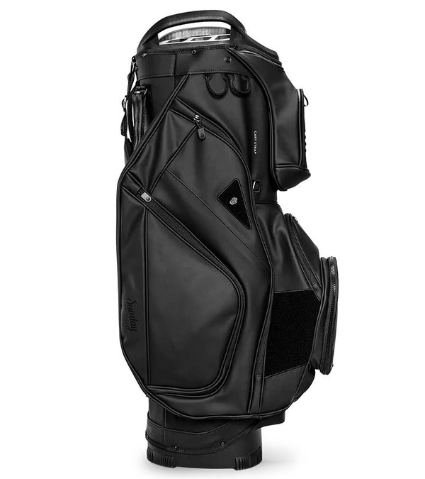Sunday Golf The Big Rig S-Class Golf Cart Bag-Black Vegan Leather