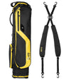 The Sunday Golf El Camino mid-size Stand Golf Bag in Black & Yellow - with double carrying straps