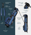 The Sunday Golf Loma XL Carry Bag in Cobalt Blue - showing all details