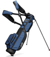 The Sunday Golf Loma XL Carry Bag in Cobalt Blue- legs extended with double carrying straps