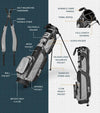 The Sunday Golf Loma XL Carry Bag in Heather Gray - showing all details