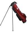 The Sunday Golf Loma XL Carry Bag in Ron Burgundy - legs extended - side view