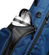 Sunday Golf Ryder Full Size Stand Golf Bag in Navy Blue – close up of Insulated 4 Can Frosty Pocket