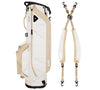 Sunday Golf Ryder Full Size Stand Golf Bag in Toasted Almond with a backpack-style double strap system.
