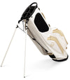 Sunday Golf Ryder Full Size Stand Golf Bag in Toasted Almond with legs extended - side view.