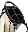 Sunday Golf Ryder S-Class Full Size Stand Golf Bag in Cream Vegan Leather - closeup of 5-way top divider