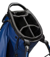 Sunday Golf Ryder S-Class Full Size Stand Golf Bag in Navy Vegan Leather - closeup of 5-way top divider