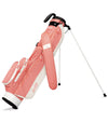 Sunday Golf The Loma Par 3 Golf Bag with legs extended in Coral Reef