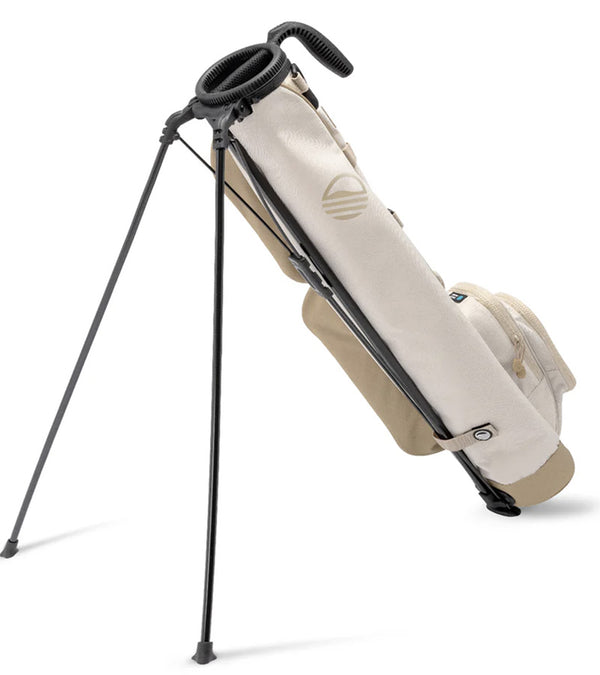 Sunday Golf The Loma Par 3 Golf Bag  legs extended in Toasted Almond