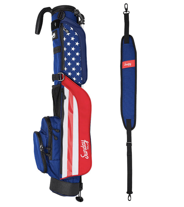 Sunday Golf The Loma Patriot Par 3 Golf Bag with padded carry strap
