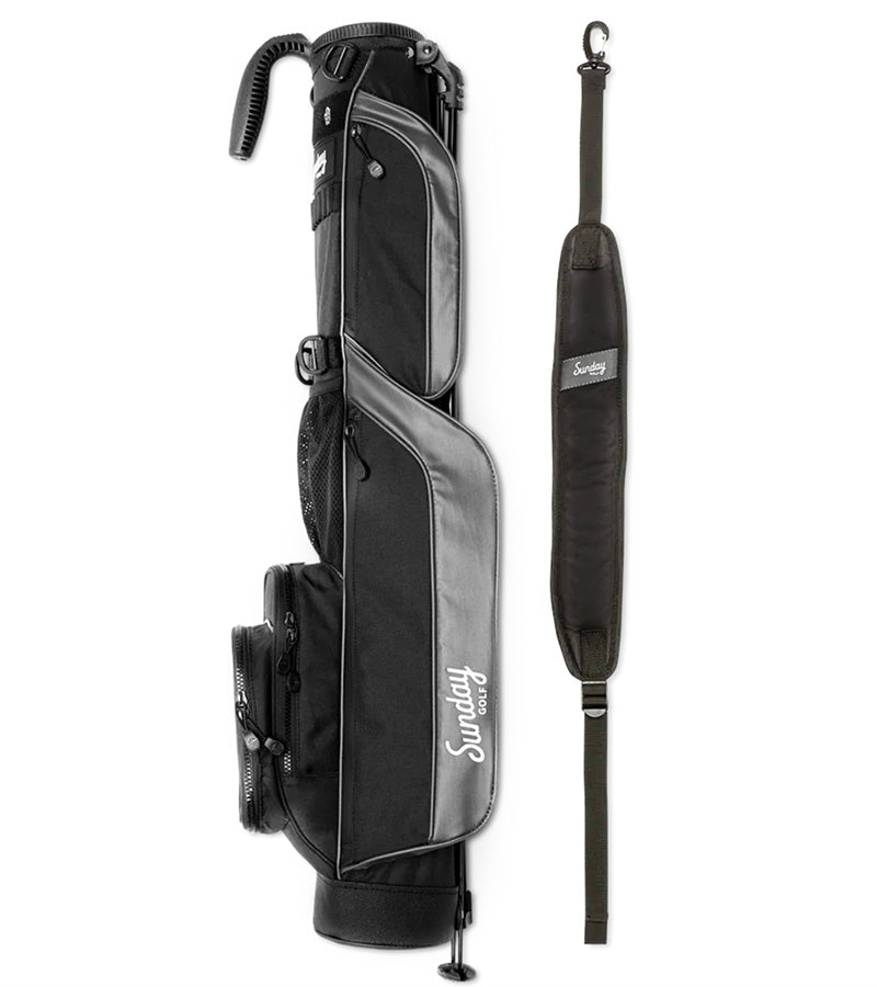 Sunday Golf The Loma Par 3 Golf Bag with carry strap in Matte Black
