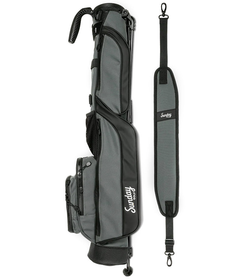 Sunday Golf The Loma Par 3 Golf Bag with carrying strap in Midnight Green
