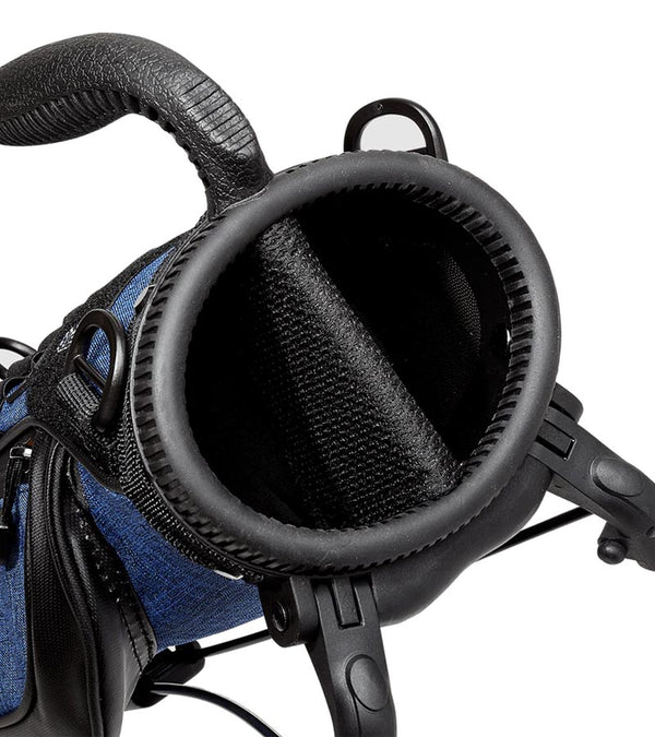 Sunday Golf The Loma Par 3 Golf Bag two way top divider in Cobalt Blue.