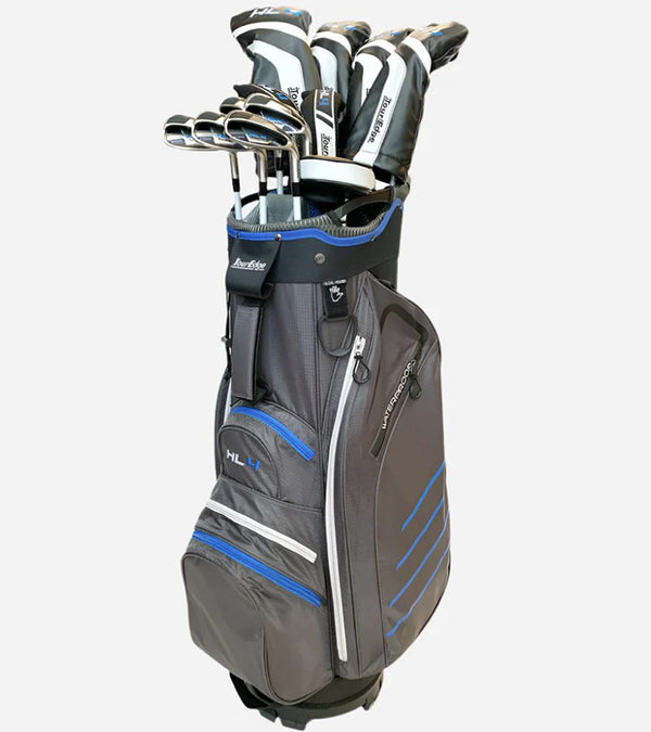 Tour Edge Womens HL4 To-Go Complete Golf Set - Cart with headcovers on some clubs
