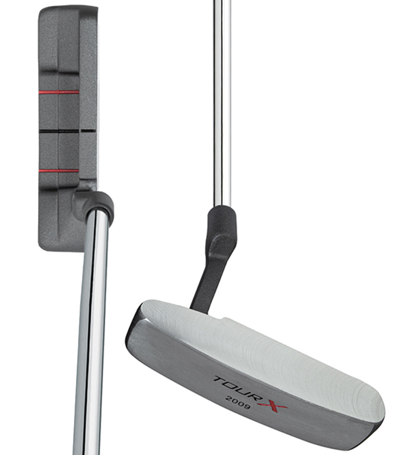 Merchants of Golf Tour X Stainless Putter - option 2009 in two views: top and front/bottom
