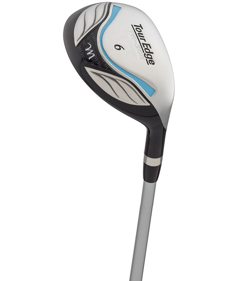 Tour EdgeTE-300 Moda Women's Complete Set in Silver/Aqua Blue - #6 Hybrid