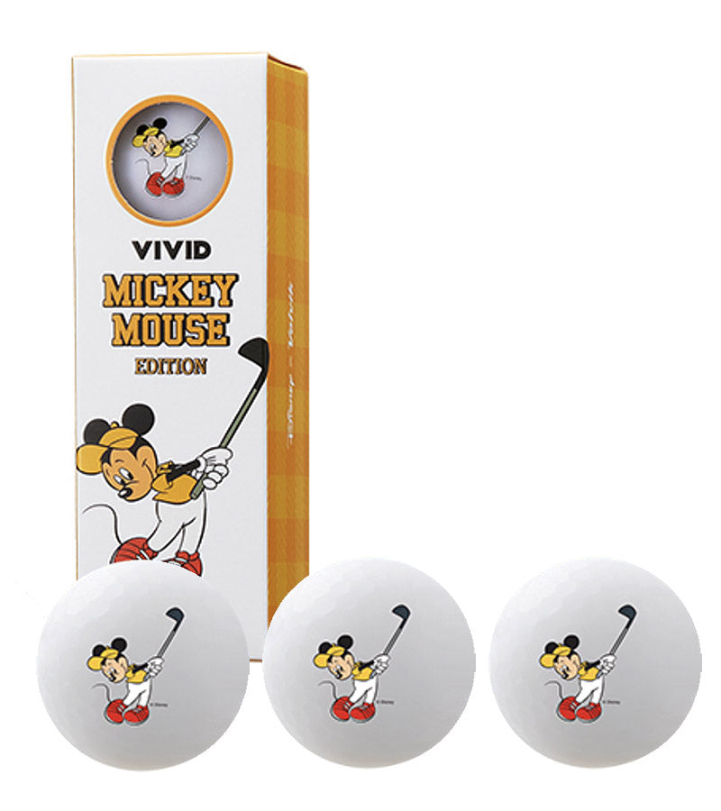 Volvik Vivid Micky Mouse white golf ball’s 3 ball packaging