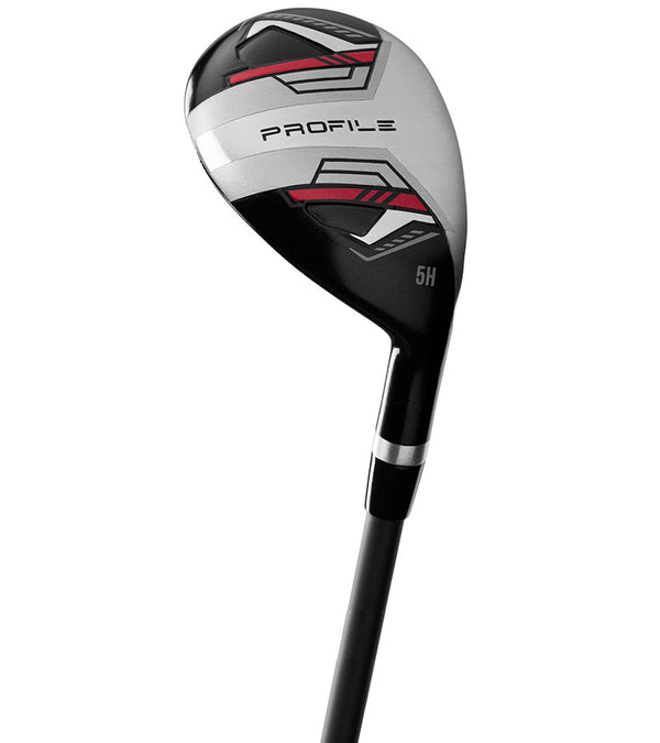 Wilson Profile Senior Mens Complete Golf Set in black with red & silver accents- #5 Hybrid