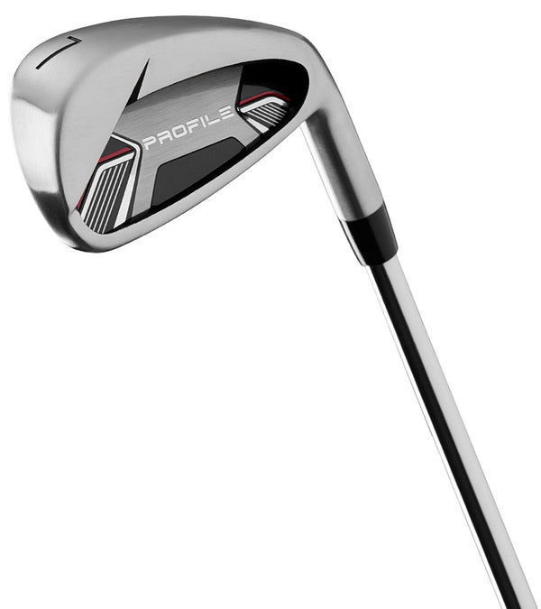 Wilson Profile Senior Mens Complete Golf Set in black with red & silver accents- #7 Iron