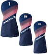 Wilson Profile Women's Complete Golf Set- 3 Head covers in Navy / Rose Gold / Silver for Driver, 5W and 5H