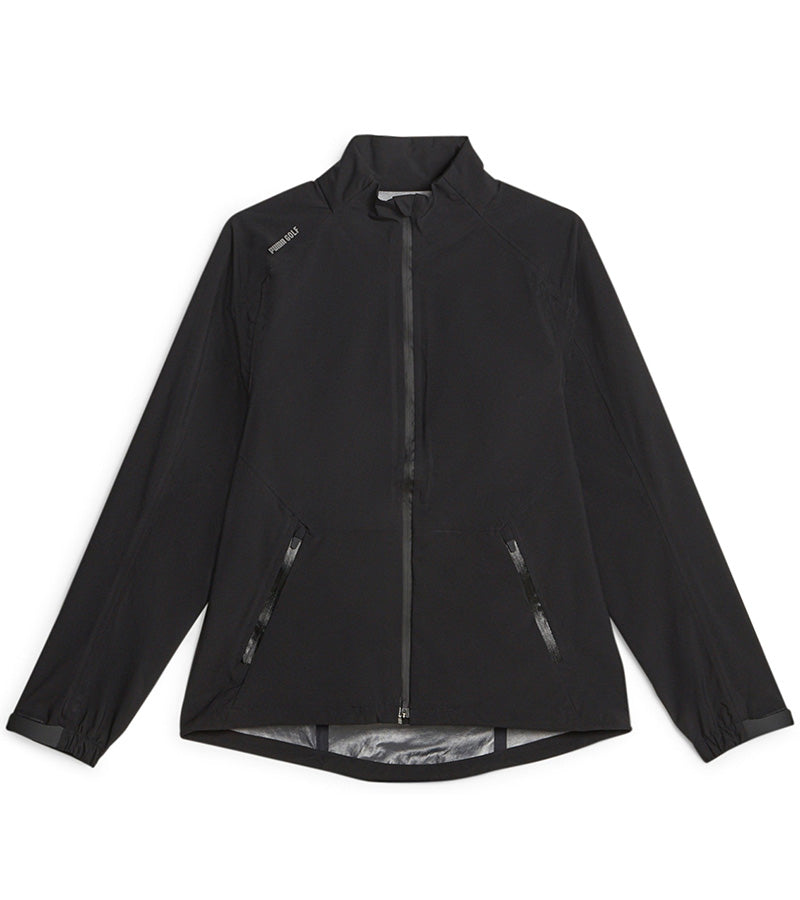 Puma DRYLBL Women's Rain Golf Jacket in black - front view