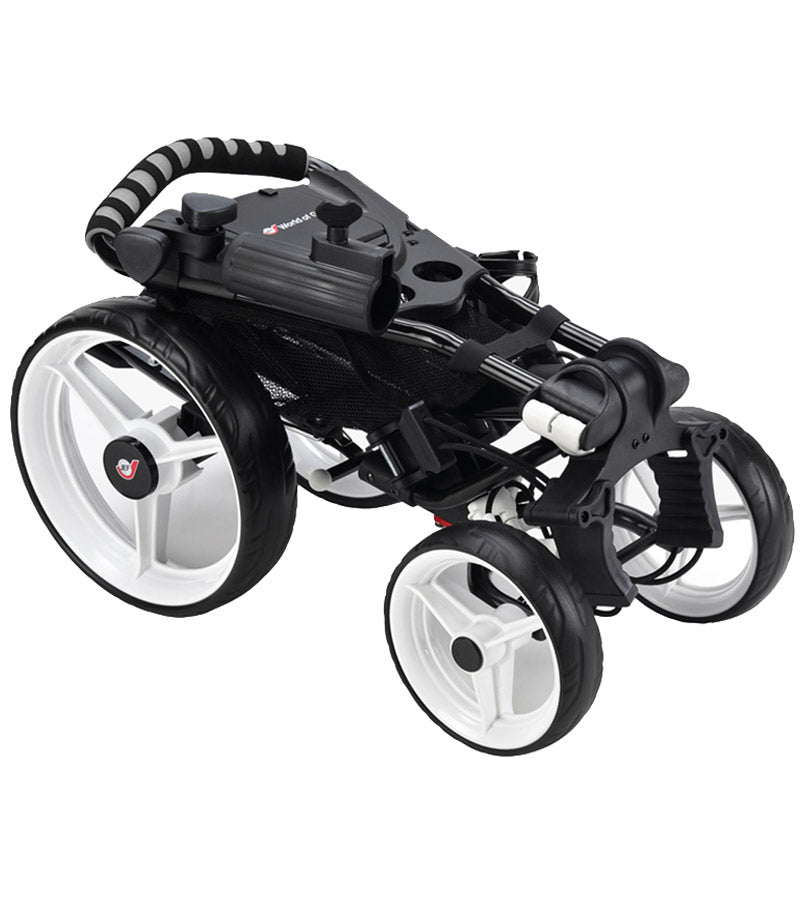 World of Golf EZ-FOLD 4-Wheel Golf Push Cart - folded