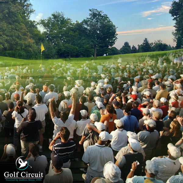 Golf fan crowds at a golf tournament