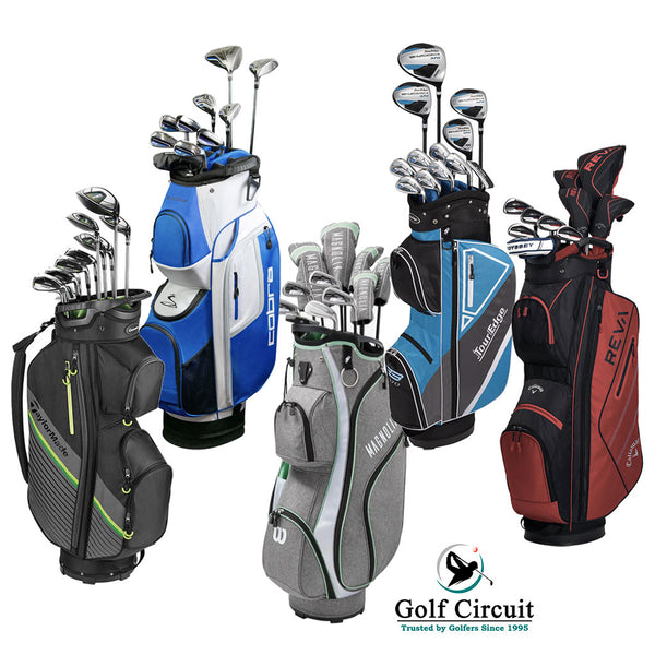 5 Brands of complete Golf Sets with clubs and bags