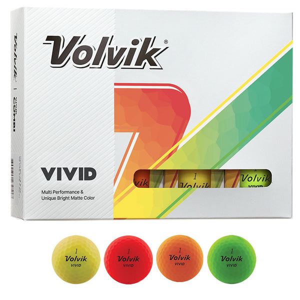 Volvik Vivid Golf Balls Packaging 4 colors