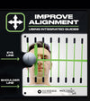 Back2Basics Pro Path Putting Mirror- showing with diagram how to improve alignment using integrated guides 