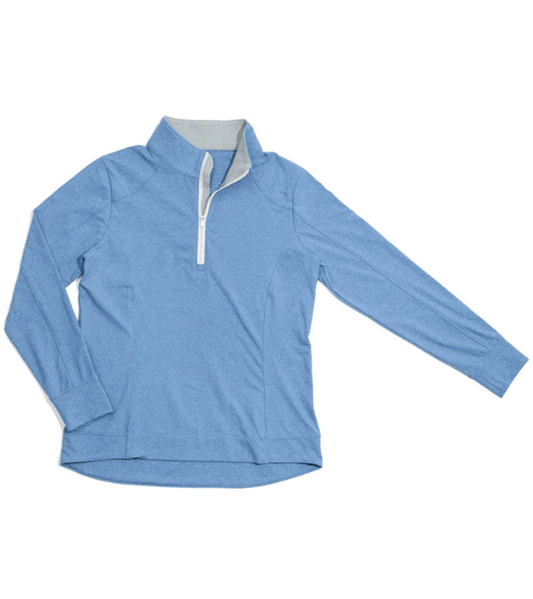 Birdie & Ace Sunrise Womens Golf Quarter Zip Long Sleeve  in Aura Blue