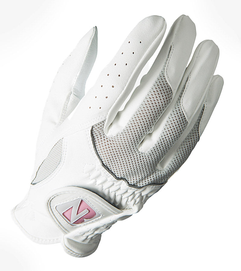 Bridgestone Womens Golf Lady Glove  in white with grey mesh - right hand regular