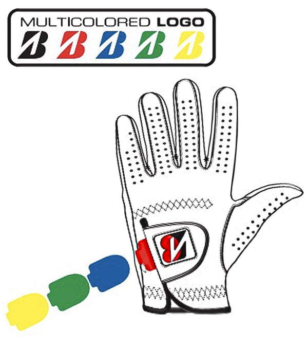 Bridgestone Mens Tour Premium Golf Glove Cadet illustration showing color tab options