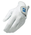 Bridgestone Men's Golf Tour Premium Golf Glove - Regular in white for left hand - top view