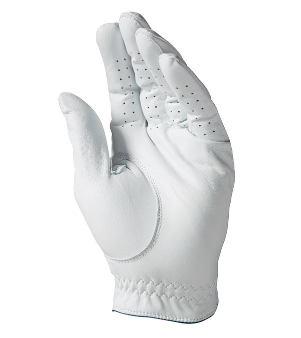 Bridgestone E Golf Glove -palm left hand regular white with black mesh and red accent details